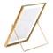 Fabulaxe Modern Metal Floating Tabletop Photo Picture Frame with Glass Cover and Easel Stand, Gold 5 x 7 QI004066.GD.L - alternate 6